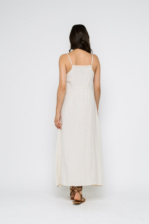 Marilyn-Eyelet Trim Sun Dress